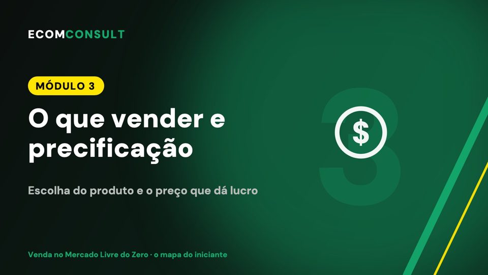 Módulo 3: o que vender e como precificar no Mercado Livre